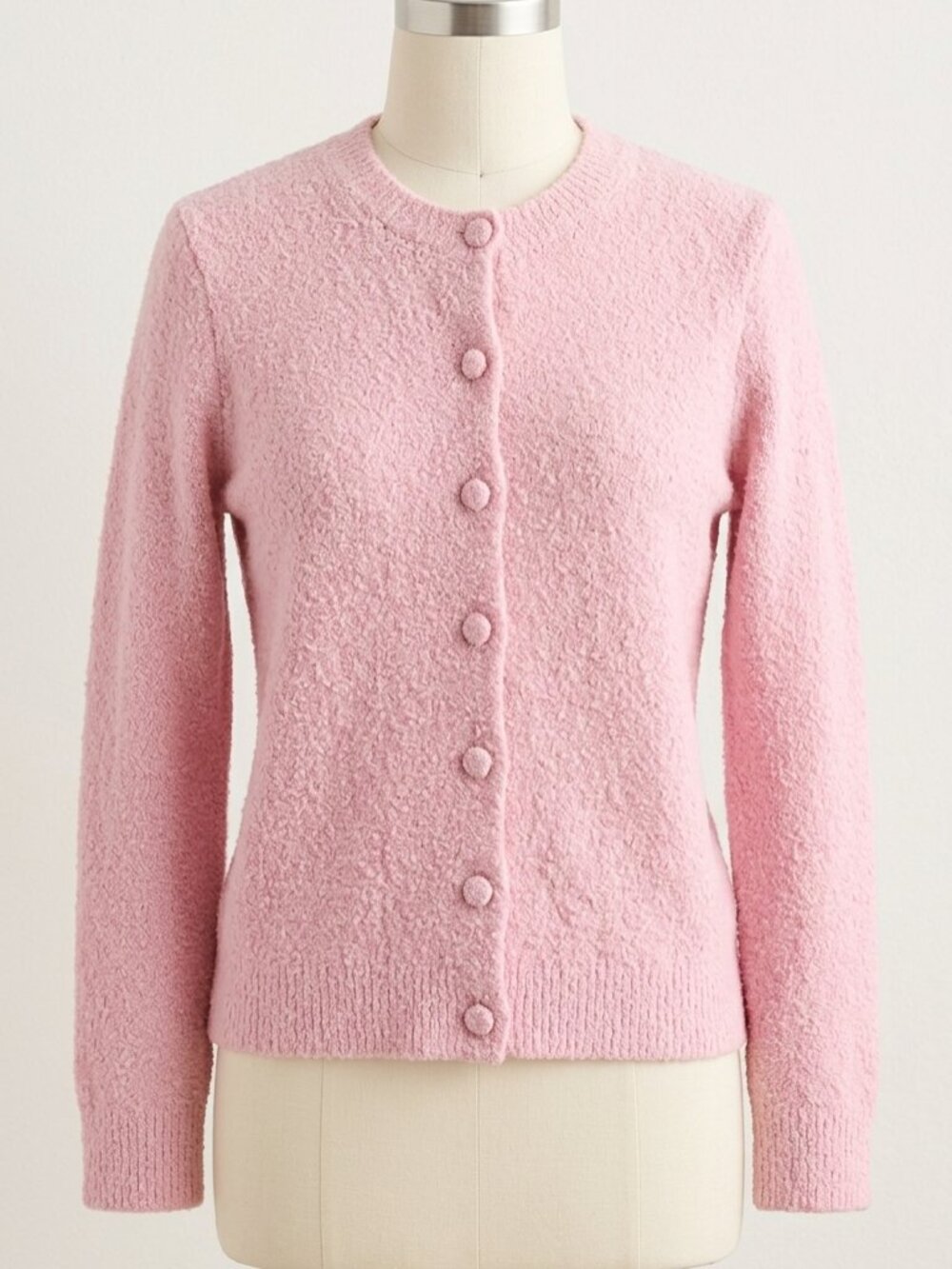 J.Crew Pink Boucle Cardigan — NWT